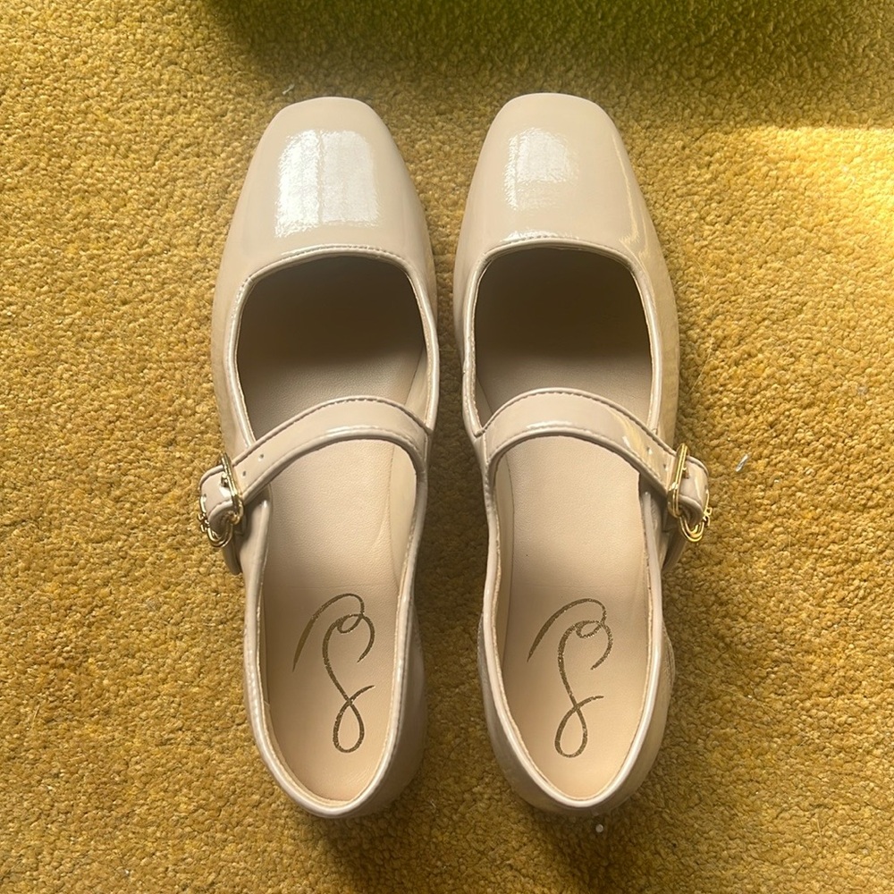 Sam Edelman Michaela Mary Jane Flats in Chai Patent, sz 8
